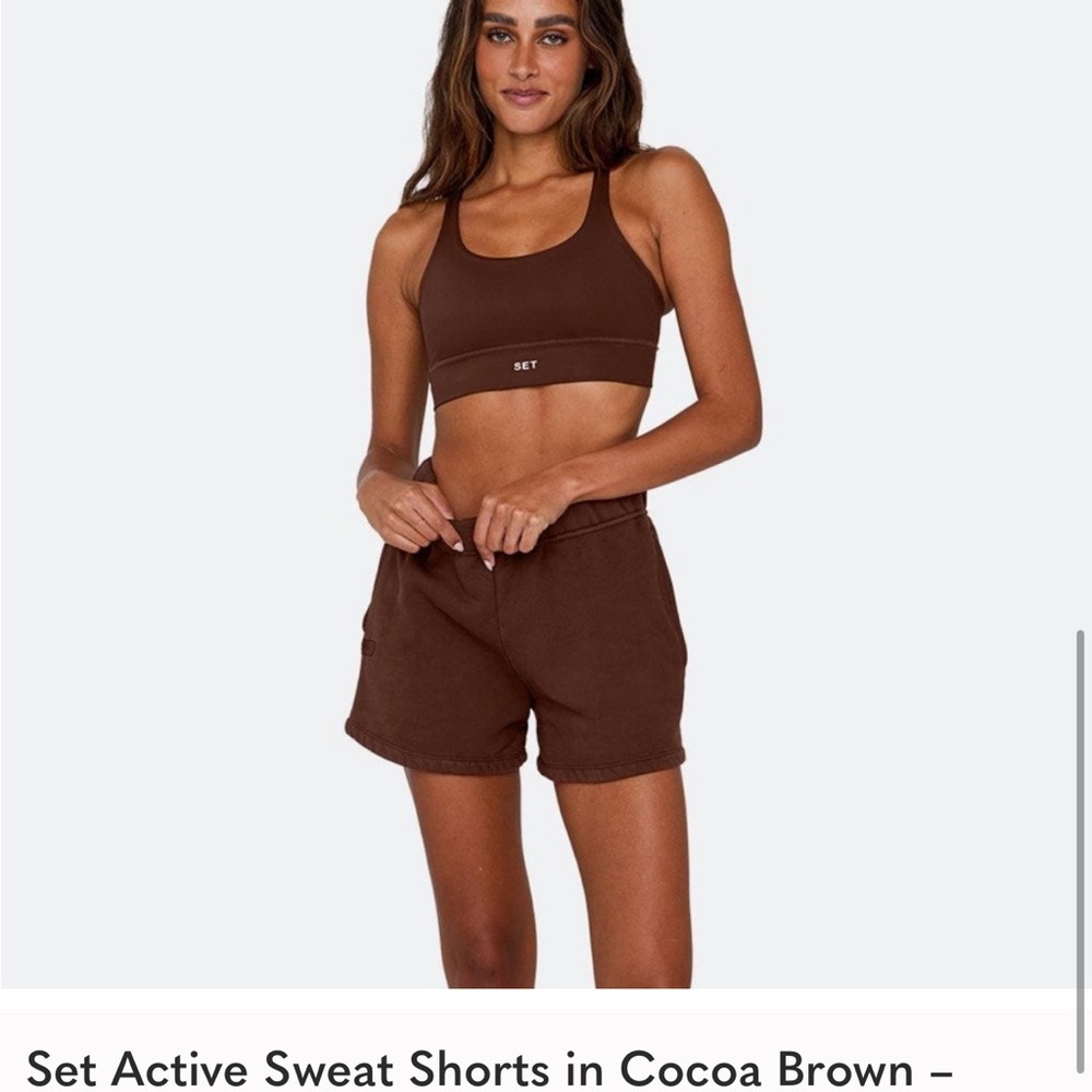 SET Active Sweat Shorts in Coco - Picture 2 of 4